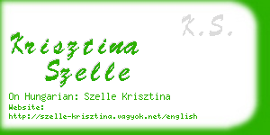 krisztina szelle business card